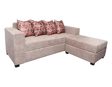Rio L Sofa With Ottoman - RIO-03 (Ash Gray)