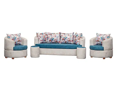 Ritz Sofa (Beige & Blue) - WFL-RITZ-01-S