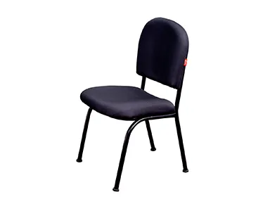 Fabric Visitor Chair Without Arms - Black (WFL-SOC-V010-BL-S)