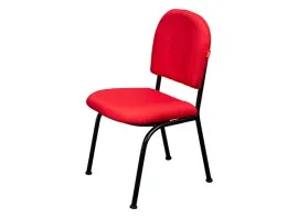 Fabric Visitor Chair Without Arms - Red (WFL-SOC-V010-RD-S)