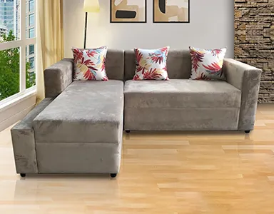 Sydney L Shape Sofa (Beige) - WFL-SYDNEY-BG-S
