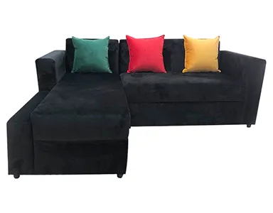 Sydney L Shape Sofa (Black) - WFL-SYDNEY-BL-S