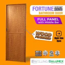 ALUMEX Fortune Bathroom Door Full Aluminium Panel With Mullion - Right Opening (ALU-FOR001WF001R)