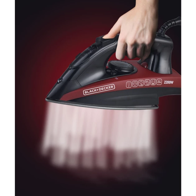 BLACK+DECKER 2200W Steam Iron Non-Stick Soleplate - BD-X2200-B5