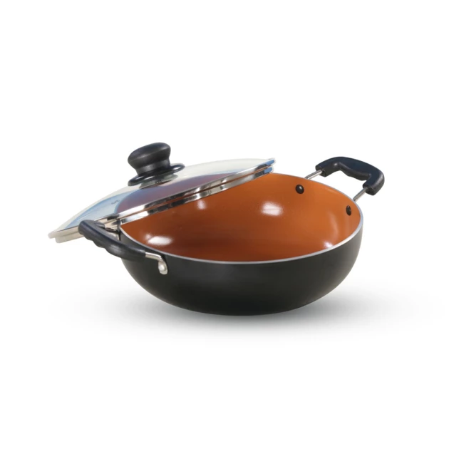 Bristo Ceramic Non-stick Cooking Pan 24 cm With Glass Lid (BRC-COOKPAN24)