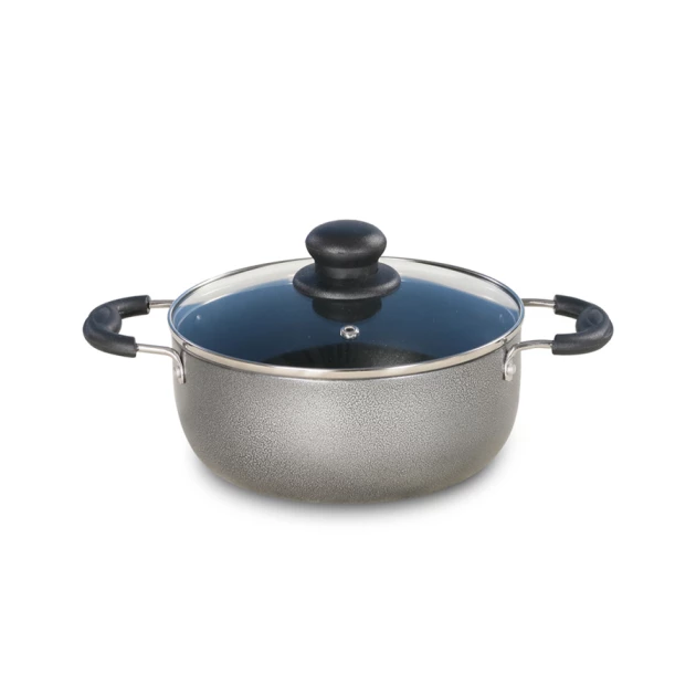 Bristo Platinum Non-Stick Casserole 16cm With Glass Lid (BRP-CASERL16)