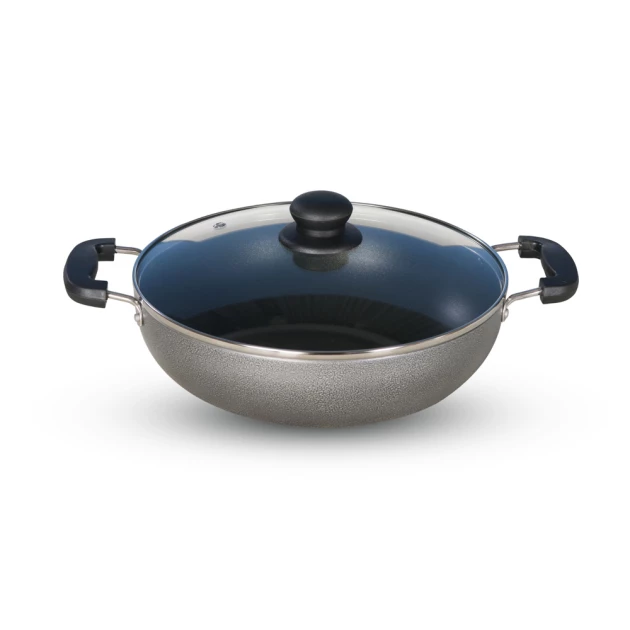 Bristo Platinum Non-Stick Cooking Pan 24cm With Glass Lid (BRP-COOKPAN24)