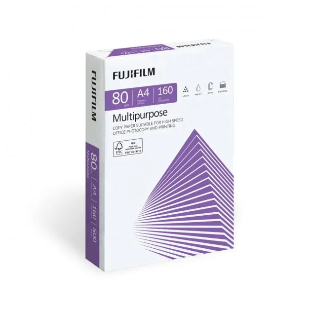 Fujifilm A4 80gsm White Multipurpose Paper - 500 Sheets, White (AONE-A4PAPER-PACK)