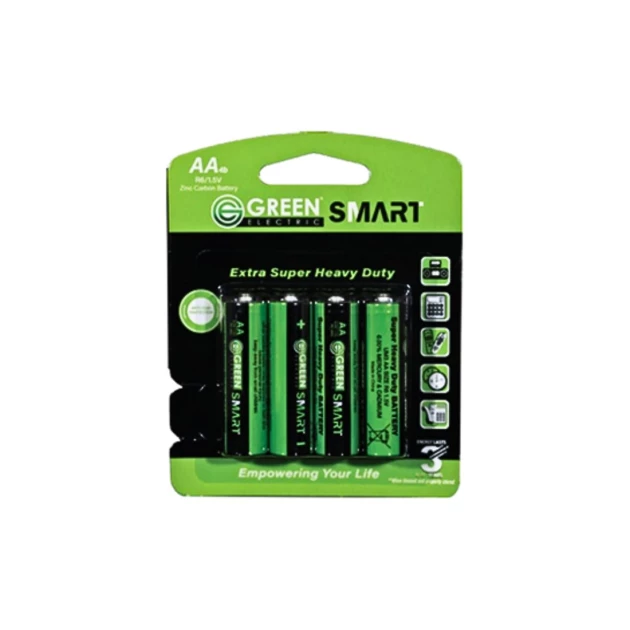 Green Smart Carbon Zinc Battery R6 AA 4b - GESACZBMT001