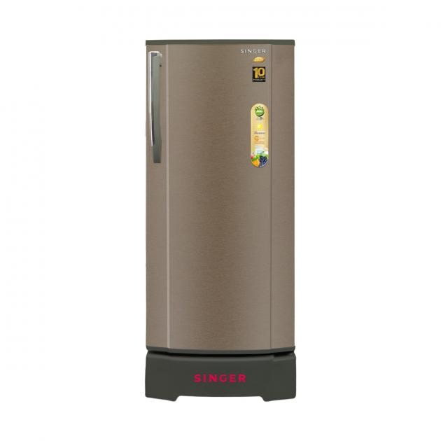 Singer GEO Refrigerator GEO-182S-BR - Single Door, 185L (Gold)