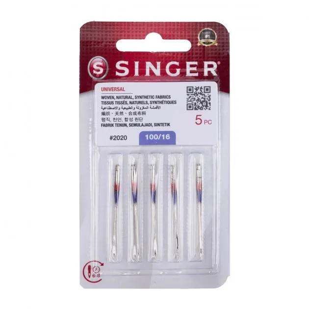 Singer Woven (2020) Sewing Machine Needles, Size 100/16