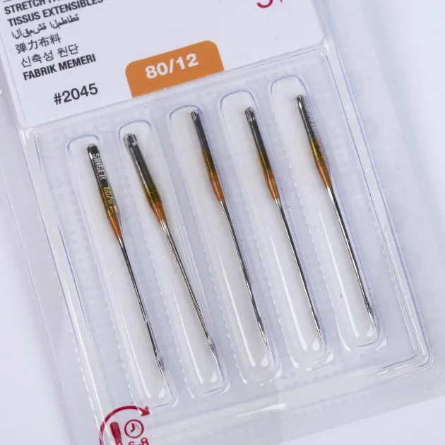 Singer Ball Point (2045) Sewing Machine Needles, Size 80/12