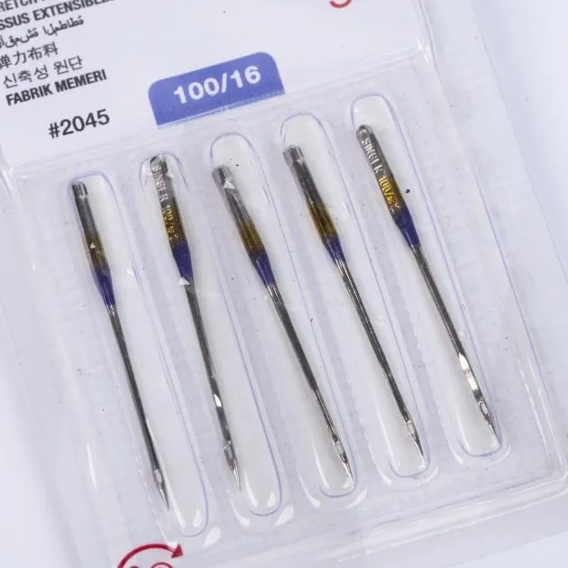 Singer Ball Point (2045) Sewing Machine Needles, Size 100/16