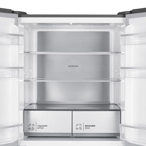 Hitachi Refrigerator - Inverter, 4 Door French, Bottom Freezer, 466L (H-HR4N7522DSXSG)