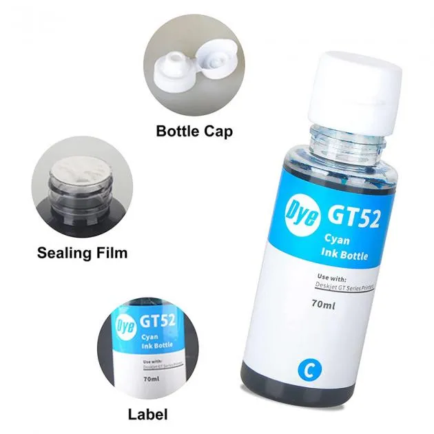 HP GT52 70ml Cyan Ink Bottle