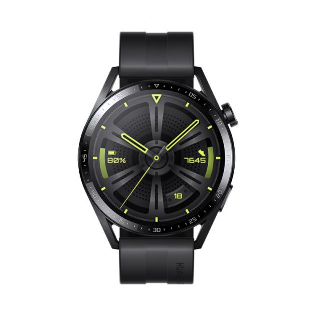 Huawei Watch GT 3 (46mm) - Active Edition (Black / Black Fluoroelastomer Strap)