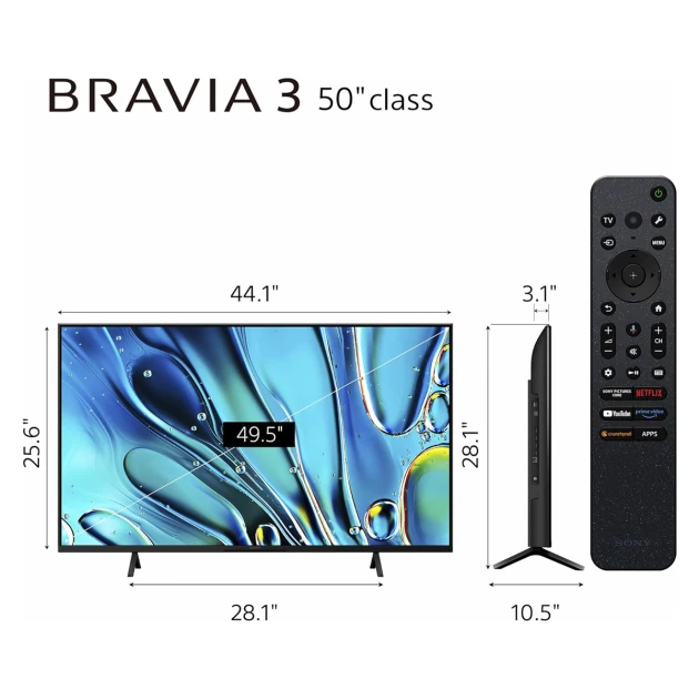 Sony BRAVIA 3 50" LED 4K HDR Google TV