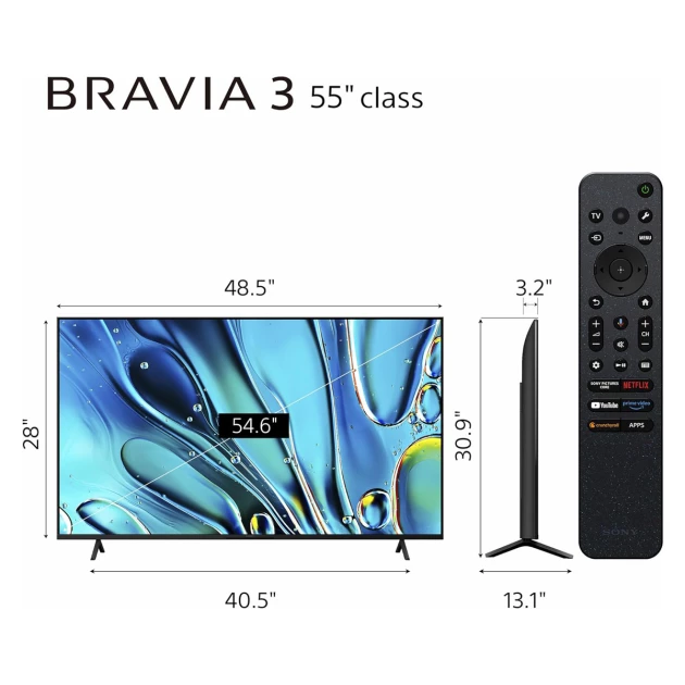 Sony BRAVIA 3 55" LED 4K HDR Google TV