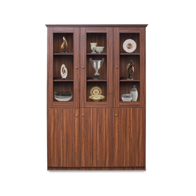 Clover Display Cabinet - Walnut Colour (LF-CLOVER-DC-WN-S)