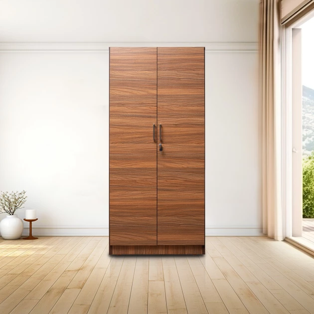 2 Door Wardrobe - Cairo Walnut Colour (LF-ECOM-2WD-CRW-S)