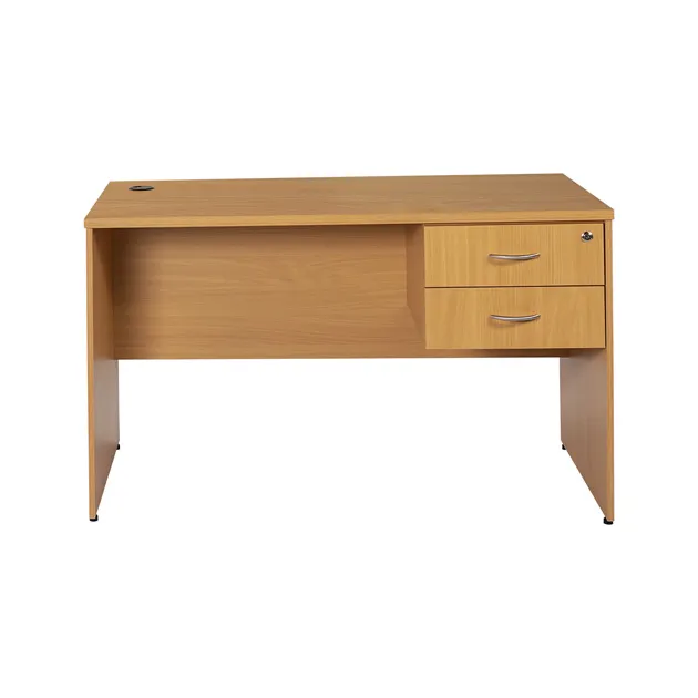 LEO Office Table 120x60x75 With Two Drawers (Beech)