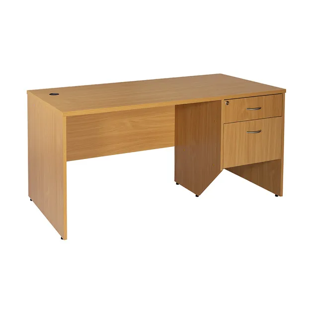 LEO Office Table 150x75x75 With Drawer & Cupboard (Beech)