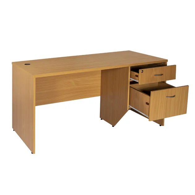LEO Office Table 150x75x75 With Drawer & Cupboard (Beech)