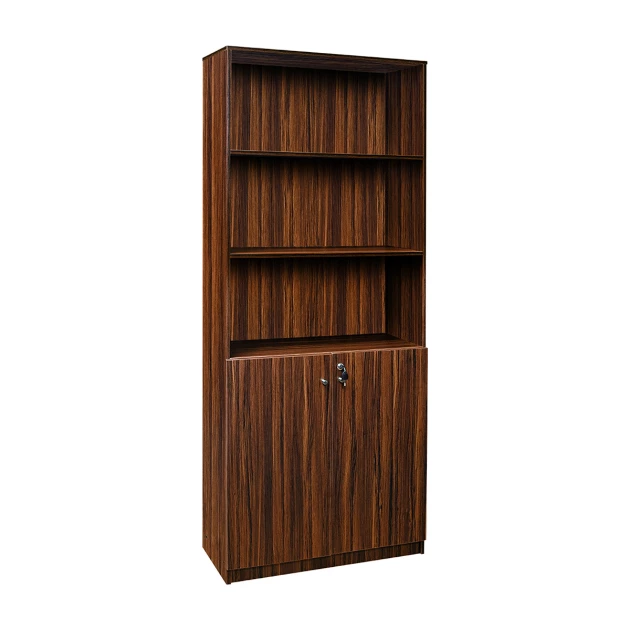 Office Half Door Book Cupboard - Walnut Color (LF-OFI-HDBC-001-WN-S)