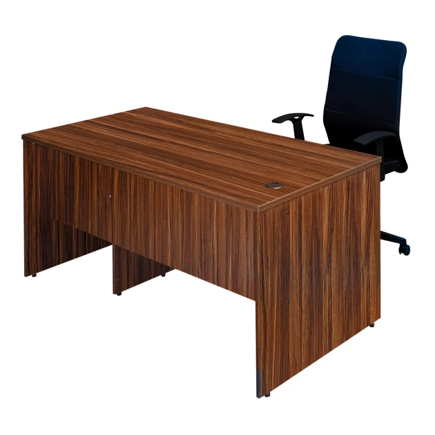 Office Writing Table With Drawer & Cupboard (5 Feet) - Walnut Color (LF-OFI-WT-005-WN-S)