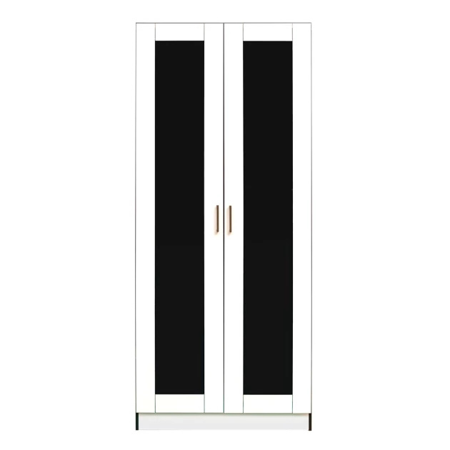 Pearl 2 Door Wardrobe - White Color (LF-PEARL-2WD-WHT-S)