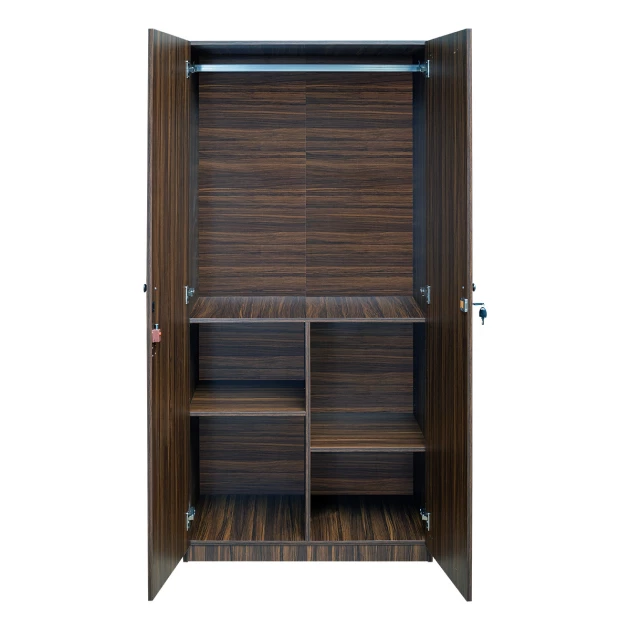 Rover Wardrobe - 2 Door With Mirror - Walnut (LF-ROVER-2DMW-WN-S)