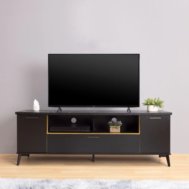 Denver TV Stand - Black (LFI-DENVER-TVS-BL-S)