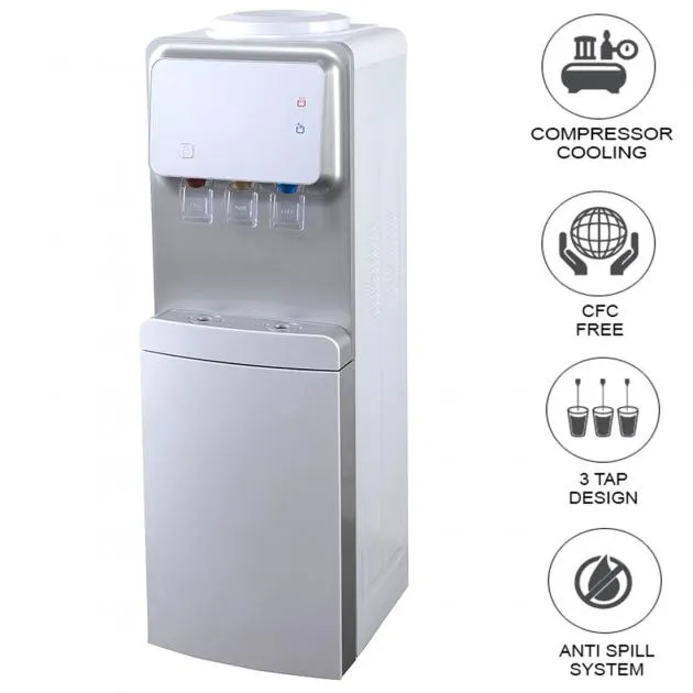 Nikai Water Dispenser 3 Taps With 16l Cabinet Storage 500 W 5818