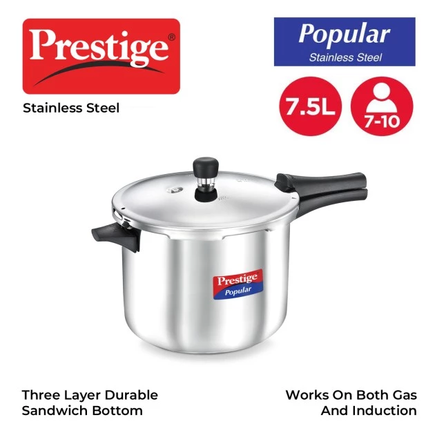 Prestige 7.5L Popular Stainless Steel Pressure Cooker (PCP75-SS)