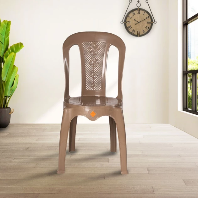 Cafe Plastic Chair - New Wooden Finish Color (PF-CAFE-NEW-WF-S)