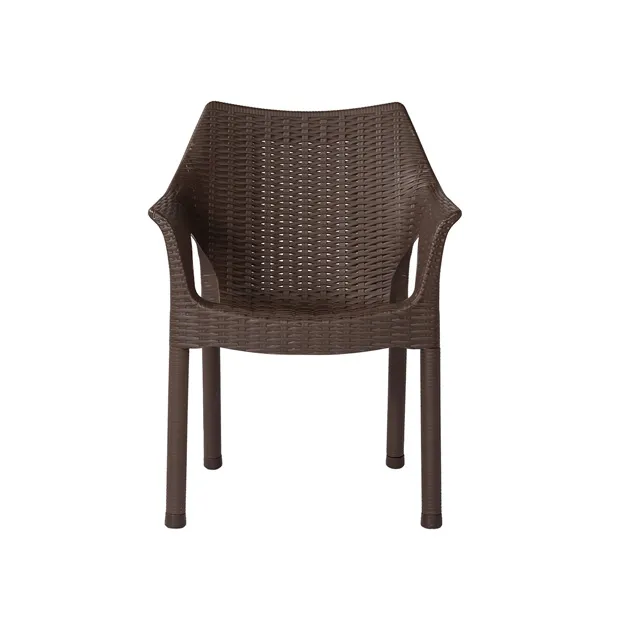 Plastic Rattan Chair - PF-CAMB-BR-S (Brown)