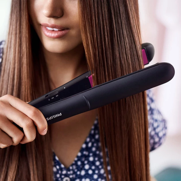 Philips Hair Straightener StraightCare Essential BHS375 - Ceramic Keratin Plates