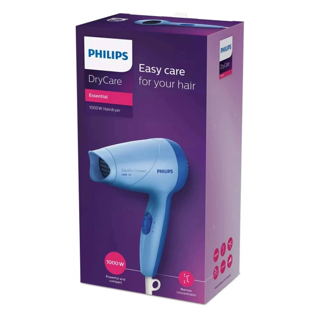 Philips Salon Dry Compact Hair Dryer HP8142 - 1000W, 2 Flexible Speeds