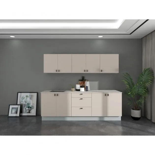 Signature Easy Kitchen Pantry PU-SK8-SBG (Appliances Are Not Included) - Block Kitchen (Beige)