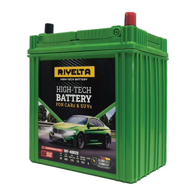 Riyelta Car Battery 12V 38 Ah - Left Side - RIYLTA-MF40B20-L
