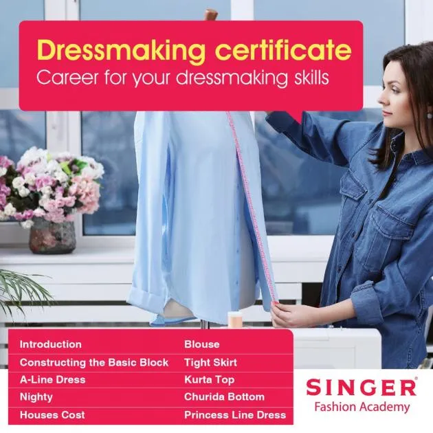 Singer Fashion Academy Certificate In Basic Scientific Dressmaking