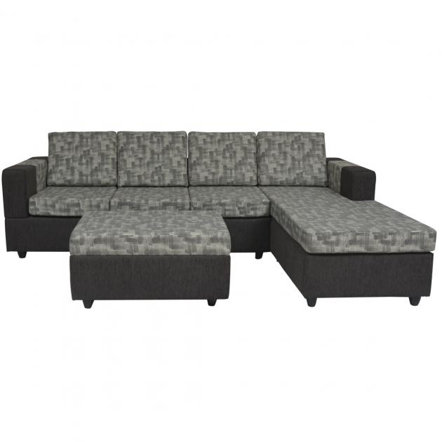 Awana Sectional sofa  - Dark Grey Base And Grey Cushions