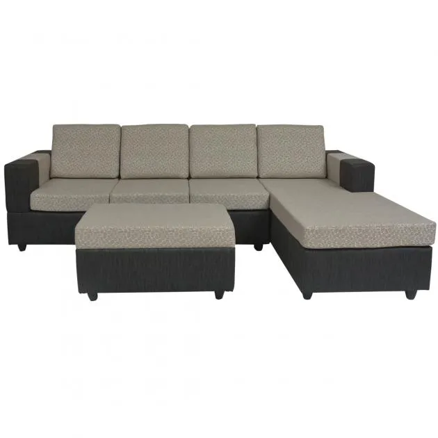 Awana Sectional sofa  - Dark Grey Base And Light Grey Cushions