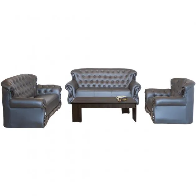 Kingston Sofa - Black Colour PVC