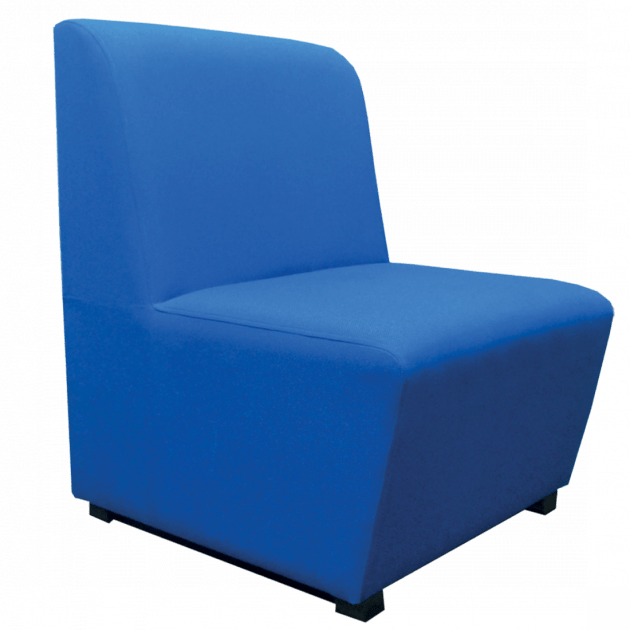 Box Type Single Lobby Chair LBC01 - Blue