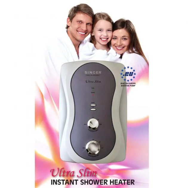 Singer Instant Shower Heater With Pressure Pump - Ultra Slim 3.5kW, 220 V