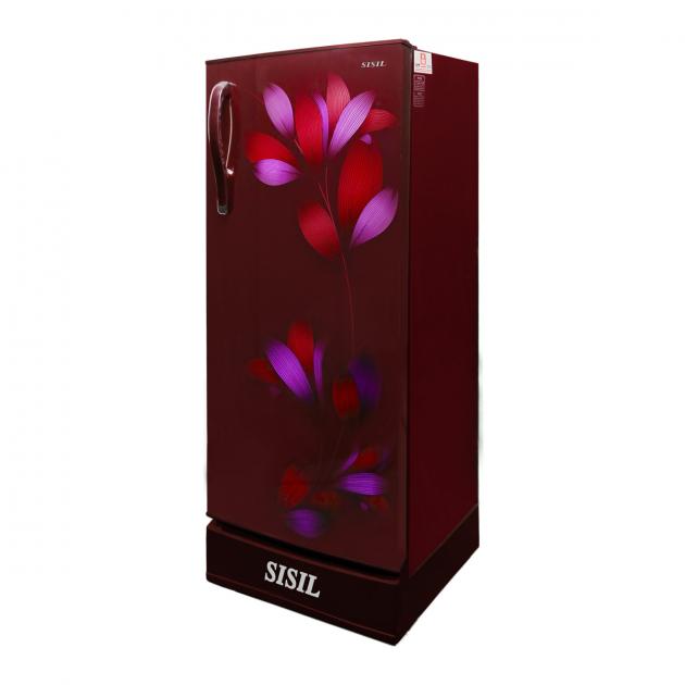 Sisil ECO Refrigerator - Single Door, 185L (Floral Red)