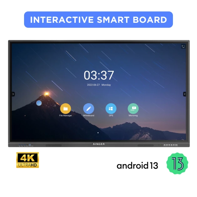 Singer Interactive Smart Board 85" With Android 13 (8GB /128GB) - SLE-85IFPDT