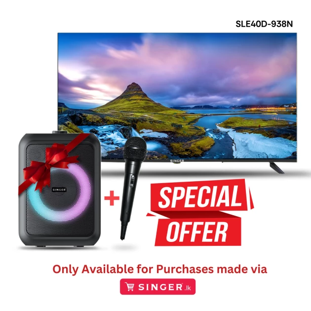 Bundle Offer Singer 40" Full HD TV SLE40D600A & Portable Speaker SIN-PSVX938N