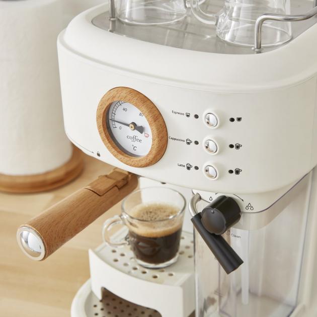 Swan Nordic Pump Espresso Coffee Machine SK22150WHTN - 1100W, (White)